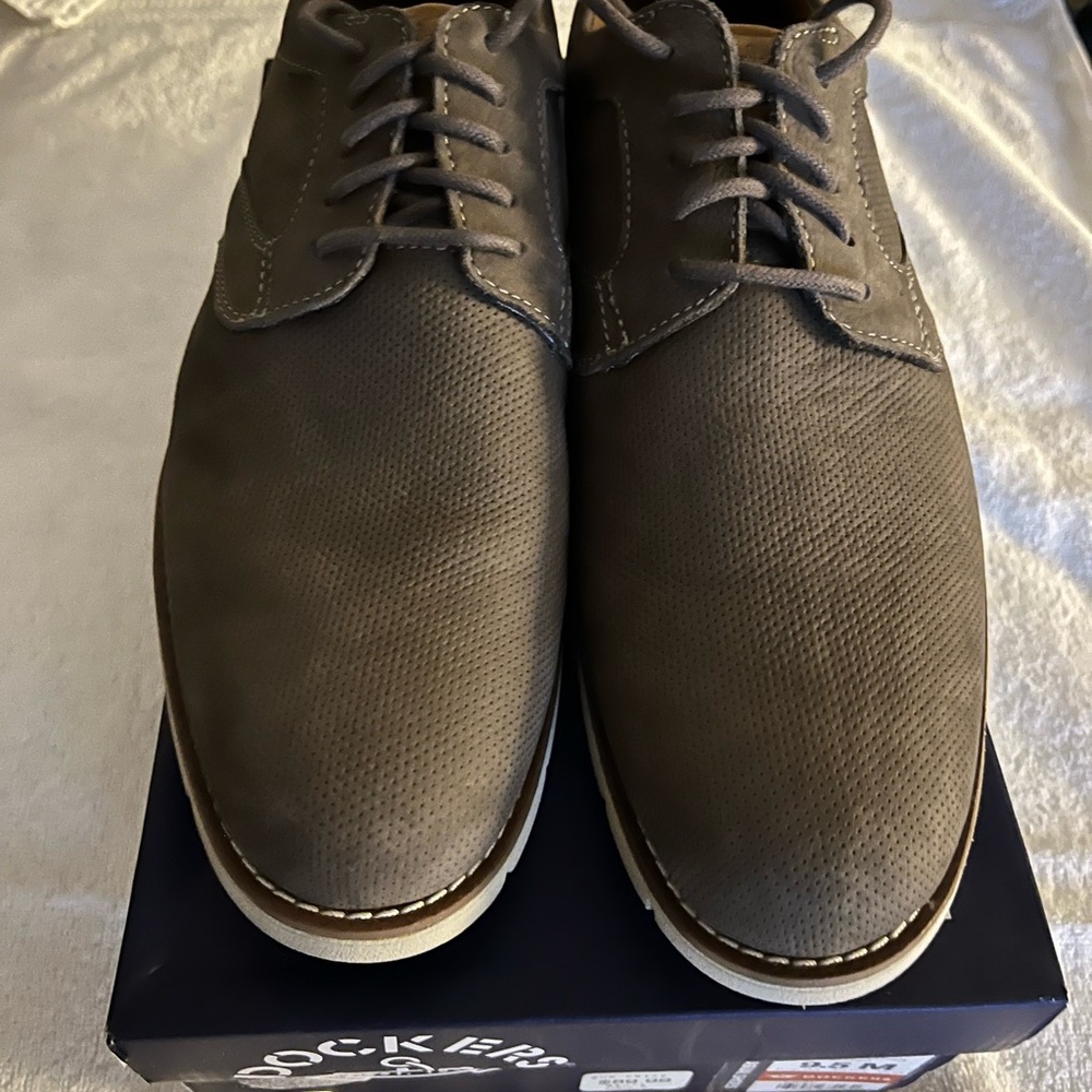 Dockers Brown Oxfords with Lace-Up Design